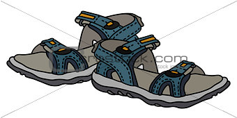Blue sport sandals