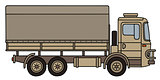 Sand military truck
