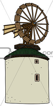 Old stone windmill