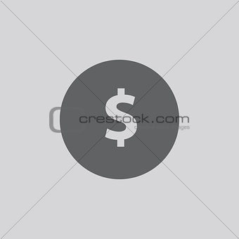 Outline Coins Icon isolated on grey background. Line money symbol for web site design, logo, app, Editable stroke. Vector illustration