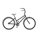 Cycling black. Vector illustration of a Bicycle. For graphic design, logo, web site, social media, user interface, mobile application.