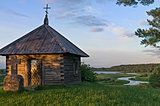 Old chapel at sunset
