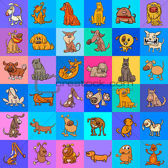 pattern with cartoon dogs design