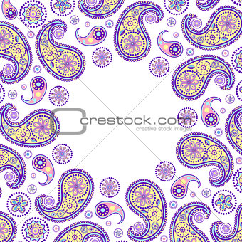 card with paisley