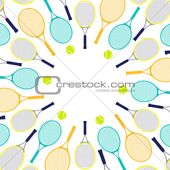 tennis rackets and balls