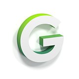 Green gradient and soft shadow letter G