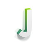 Green gradient and soft shadow letter J
