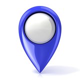 Map pointer. Blue