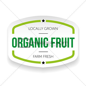 Organic fruit vintage label