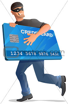 Man robber runs with credit card
