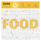 Food Thematic Collection of Line Icons