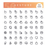 Gesture Line Icons Set