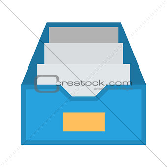 File Cabinet Flat Vector Icon