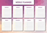 Weekly planner design