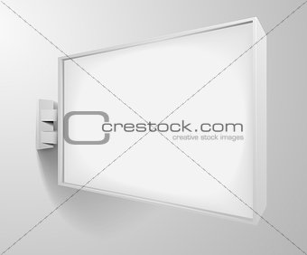 rectangular white signage