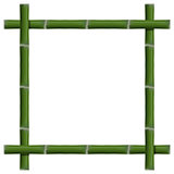 Empty frame of bamboo stalks, vector illustration.