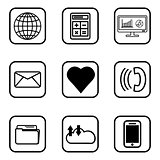 03 Services icons  set on white background.