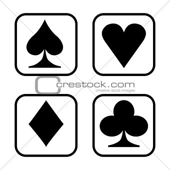 Playing card  isolated on white background. 