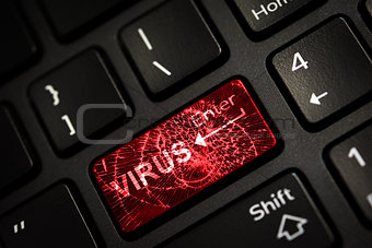 Message on broken red enter key of keyboard