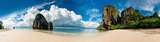 Beautiful horizontal panorama of Thailand beach  Phra Nang