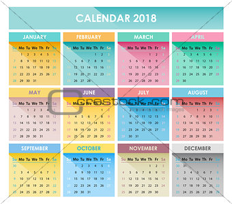 The 2018 calendar