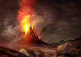 Massive Volcano Eruption