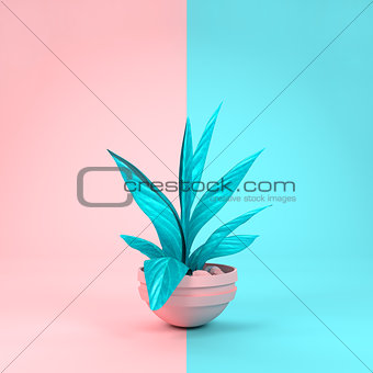 Pastel Plant and Background