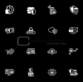 Security and Protection Icons Set.