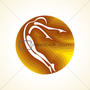 Abstract illustration for Yoga pose stock vector