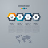 Infographic design template 4 options