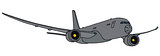 Gray military jet airplane