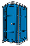 Blue mobile toilet