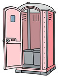 Pink mobile toilet