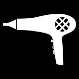 Blow dryer . Hair dryer the white color icon .