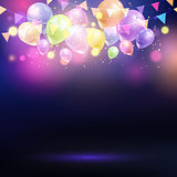 Balloons and bunting background 