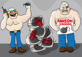 funny computer ransomware cartoon