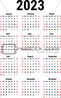 Calendar for 2023