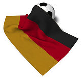 soccerball and flag of germany - 3d rendering
