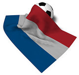 soccer ball and flag of the netherlands - 3d rendering