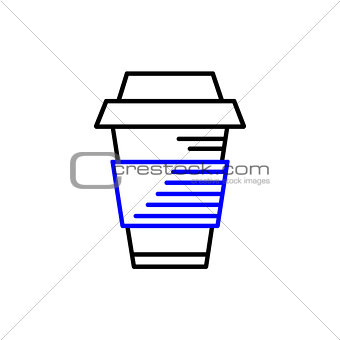 Line art icon, Coffee Cup Icon, Food Outlin Drink, Coffee icon. Vector line art icon