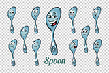 spoon emotions characters collection set