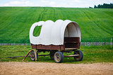 Old covered wagon