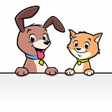 Cartoon Dog Cat Animal Frame  Border
