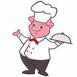 Cartoon Pig Chef