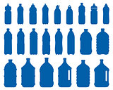 set of plastic bottle icons