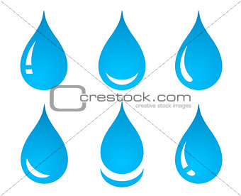 water drop set icons
