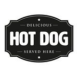 Hot dog vintage sign