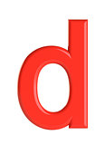 Red letter. 3D illustration