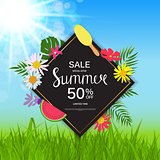 Summer Sale Abstract Background Vector Illustration