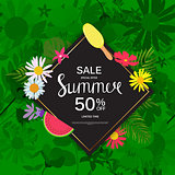 Summer Sale Abstract Background Vector Illustration